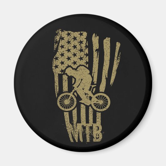 Mountainbike MTB-rijder Magneet (Voorkant)