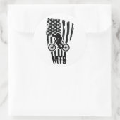 Mountainbike MTB-rijder Ronde Sticker (Tas)