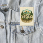 Mountainbike Natuur Avontuur Kunst Button (Insitu)