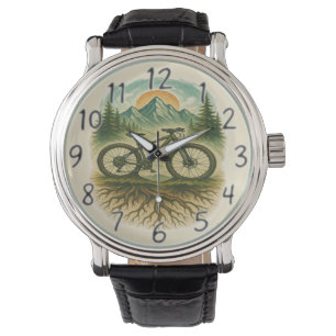 Mountainbike Natuur Avontuur Kunst Horloge