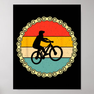 Mountainbike ontwerp voor fietsliefhebber Wielrenn Poster