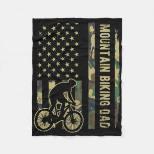 Mountainbike-papa camouflage Amerikaanse vlag Vade Fleece Deken