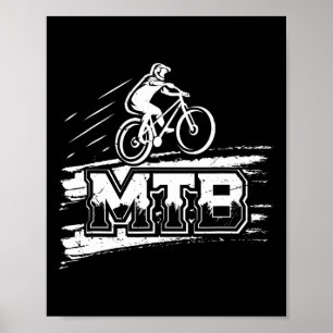 Mountainbike Papa Mountainbiken Grappig Fietsen Poster