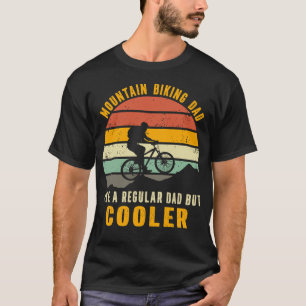 Mountainbike-papa, net als een gewone papa, maar c t-shirt