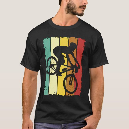 mountainbike Retro Biking T-shirt (Voorkant)