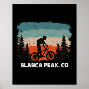 Mountainbike Retro Zonsondergang Vintage Blanca Pe Poster