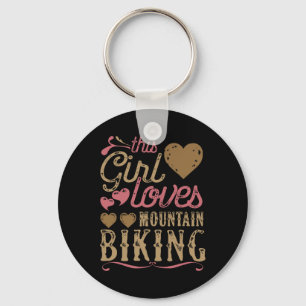 Mountainbike-shirt - Mountainbike T-shirt cadeau Sleutelhanger
