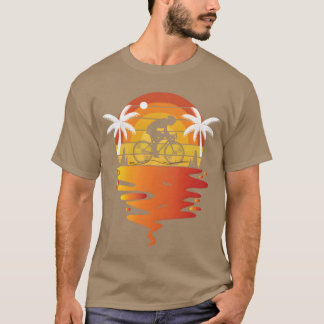 Mountainbike shirt retro zonsondergang 70s bikinge