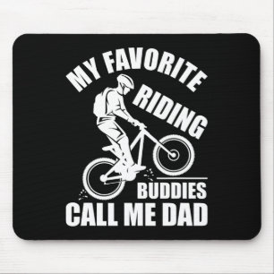 Mountainbike-shirt voor vader mijn favoriete fiets muismat