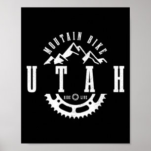 Mountainbike Utah Moab Mtb Downhill Fietsen Vintag Poster