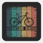 Mountainbike Vierkante Sticker (Voorkant)
