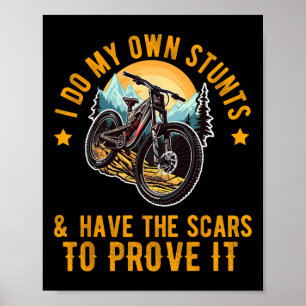 Mountainbike voor mannen jongens vrouwen grappige poster