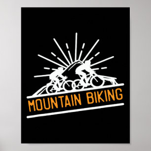Mountainbike voor mountainbiken voor mannen vrouwe poster