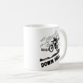 Mountainbiken bergafwaarts koffiemok (Voorkant rechts)
