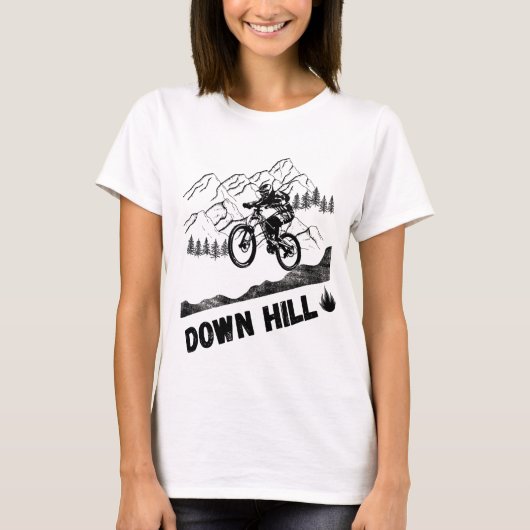 Mountainbiken bergafwaarts t-shirt (Voorkant)