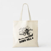 Mountainbiken bergafwaarts tote bag (Achterkant)