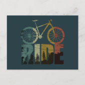 Mountainbiken bikerider feestdagenkaart (Voorkant)