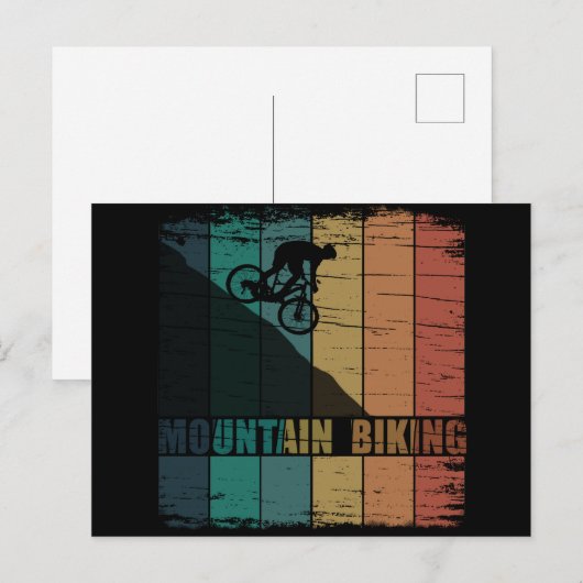 Mountainbiken  briefkaart (Voorkant / Achterkant)