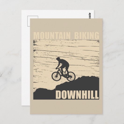 Mountainbiken Downhill Briefkaart (Voorkant / Achterkant)