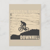 Mountainbiken Downhill Briefkaart (Voorkant)