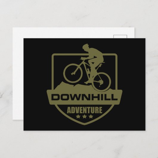Mountainbiken Downhill mtb Briefkaart (Voorkant / Achterkant)