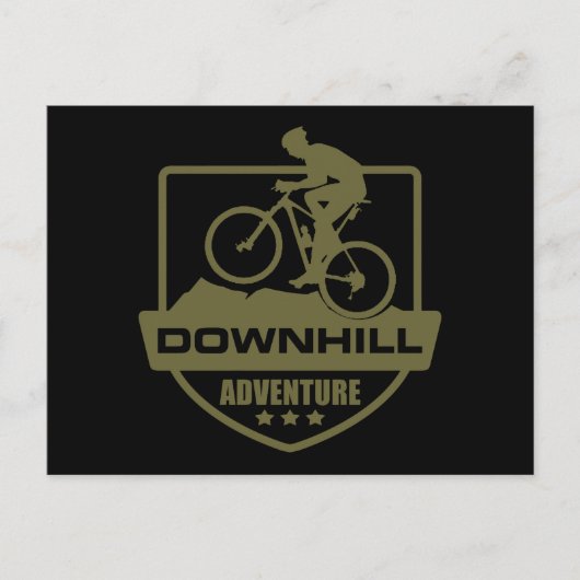 Mountainbiken Downhill mtb Briefkaart (Voorkant)