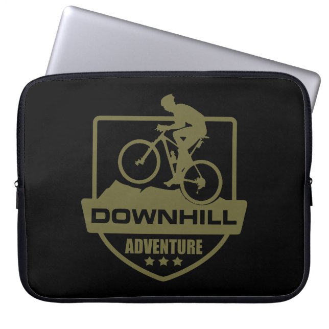 Mountainbiken Downhill mtb Laptop Sleeve (Voorkant)