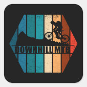 Mountainbiken Downhill mtb Vierkante Sticker (Voorkant)