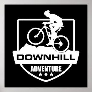 mountainbiken downhill offroad poster