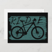 Mountainbiken  feestdagenkaart (Voorkant / Achterkant)