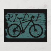 Mountainbiken  feestdagenkaart (Voorkant)