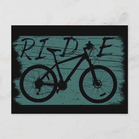 Mountainbiken  feestdagenkaart (Voorkant)