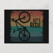 Mountainbiken  feestdagenkaart (Voorkant)