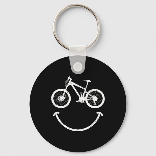Mountainbiken - fietser wielrenner fietsen Tr Sleutelhanger (Voorkant)
