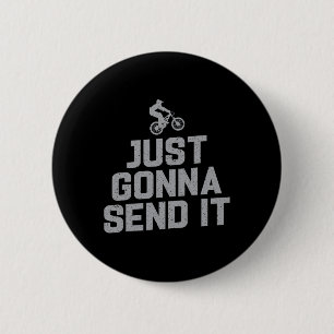 Mountainbiken gaat gewoon grappig Mtb-springen Ronde Button 5,7 Cm
