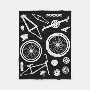 Mountainbiken gedemonteerde fietsdelen Sprocket di Fleece Deken