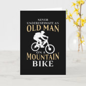 Mountainbiken Geschenk voor Oude Man Fietser Kaart (Gele Bloem)