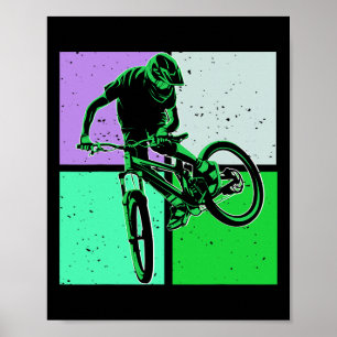 Mountainbiken Het wordt nooit makkelijker bergafwa Poster