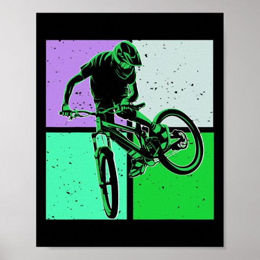 Mountainbiken Het wordt nooit makkelijker bergafwa Poster (Voorkant)