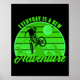 Mountainbiken Het wordt nooit makkelijker bergafwa Poster