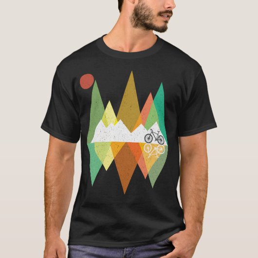 Mountainbiken in de Bergen T-shirt (Voorkant)