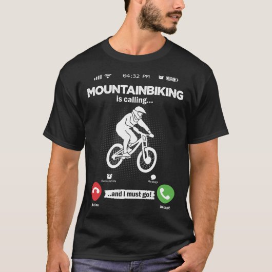 Mountainbiken is bellen Ik moet gaan MTB Hobby Mou T-shirt (Voorkant)