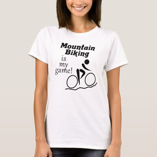 Mountainbiken is mijn ding! Vrouwen T-shirt (Voorkant)
