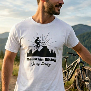Mountainbiken is mijn therapie t-shirt