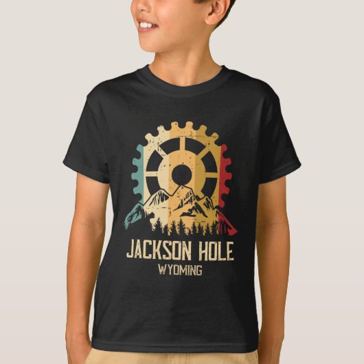 Mountainbiken Jackson Hole Wyoming T-shirt (Voorkant)
