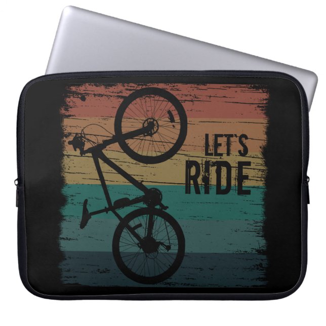 Mountainbiken  laptop sleeve (Voorkant)