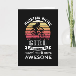 Mountainbiken Meisje Funny MTB Cadeau Kaart