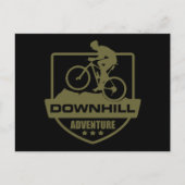 Mountainbiken MTB Downhill Briefkaart (Voorkant)