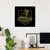 Mountainbiken MTB Downhill Poster (Thuiskantoor)