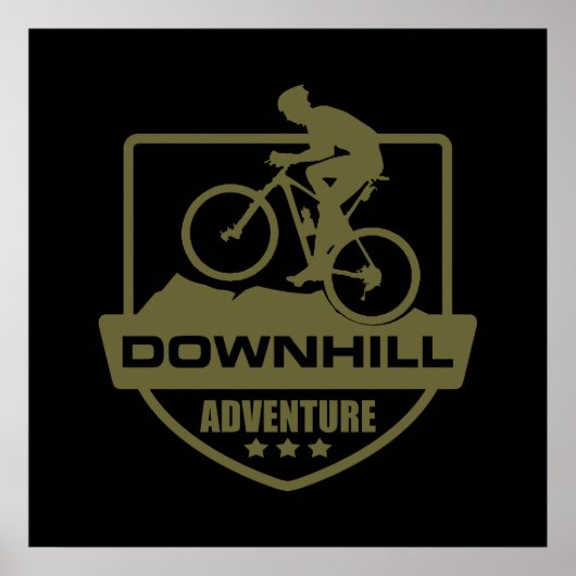 Mountainbiken MTB Downhill Poster (Voorkant)